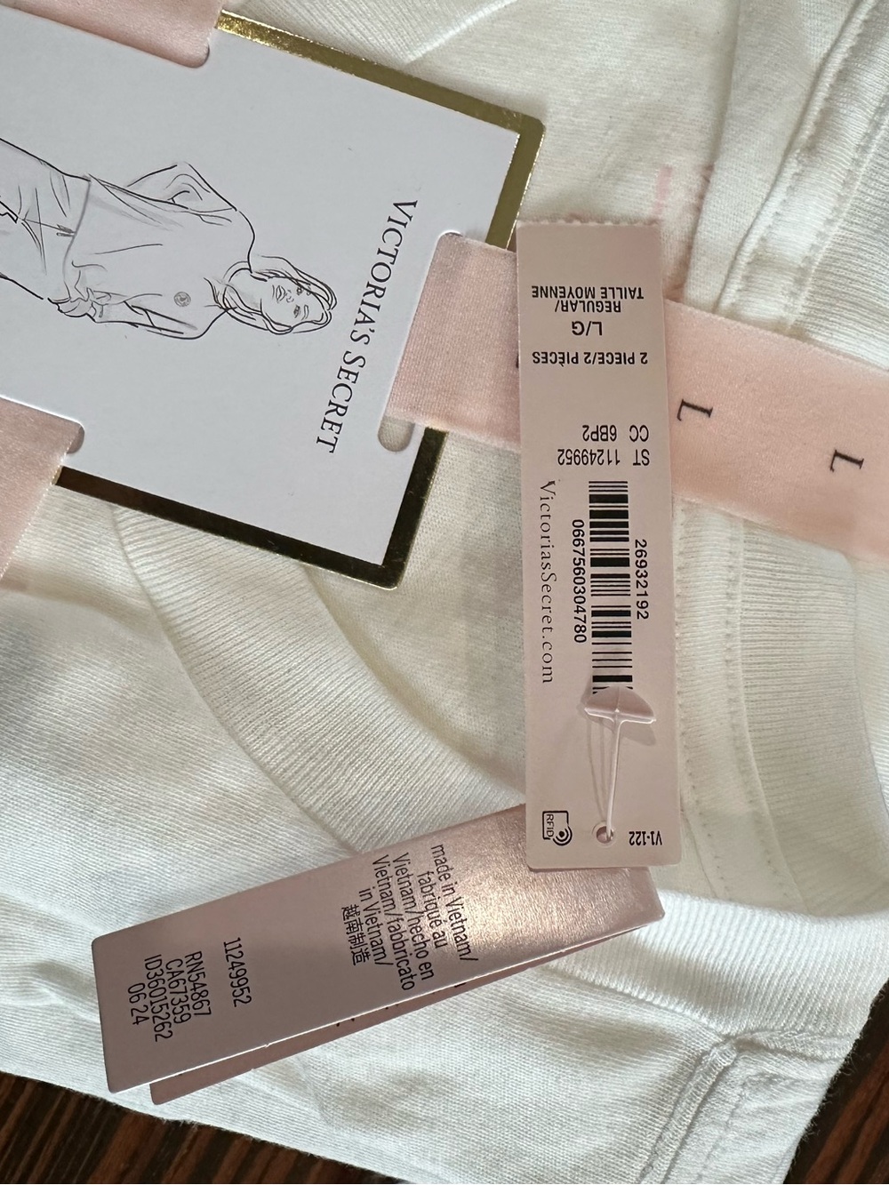 Victoria’s Secret white cotton PJ set NWT - Picture 6 of 6